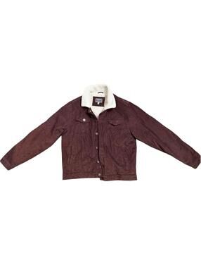 Cornerstore Bodega Sherpa Lined Corduroy Jacket Burgundy